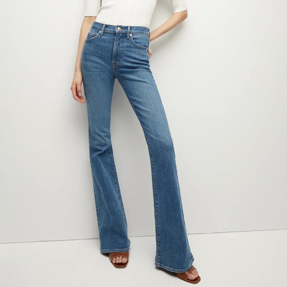 Veronica Beard Mid-Blue Flare Jeans